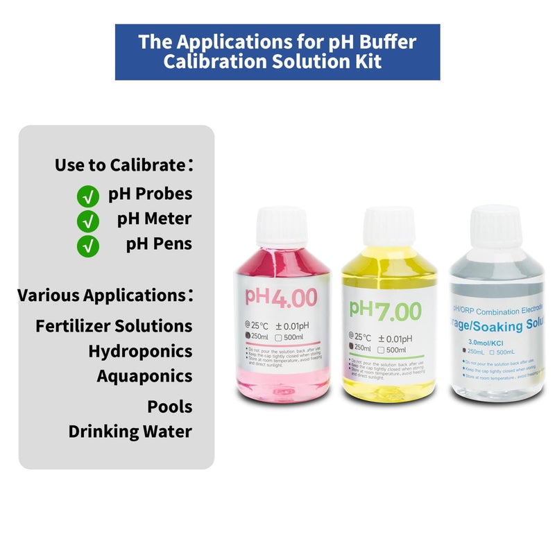 ONiLAB مجموعة محلول معايرة pH للأجهزة لأقطاب pH/ORP، 4.00 و 7.00 pH، 250 مل لكل منهما - Image 5